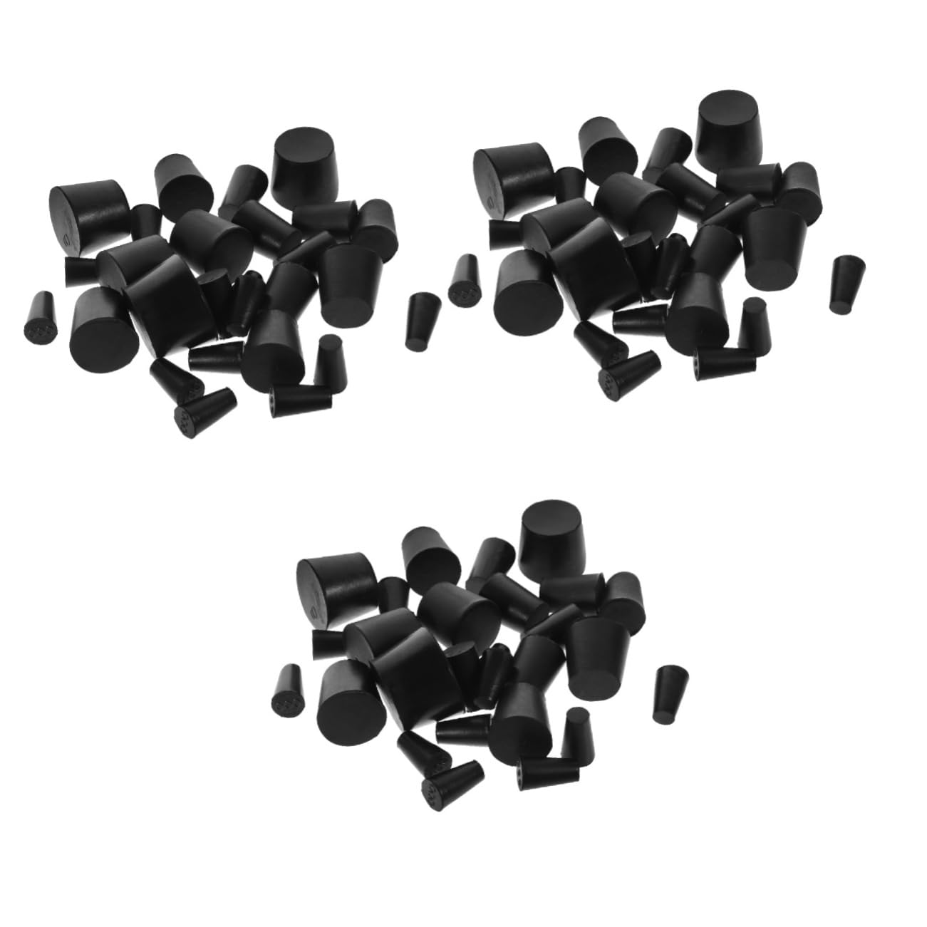 Gatuida 81 Pcs Bouchon en Caoutchouc Solide en Caoutchouc en Laboratoires Pièces De Rechange Bouchon en pour Récipient en