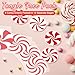EggSun 12 Pack Christmas Peppermint Candy Hanging Ceiling Swirls Decorations,Peppermint Candyland Cane Paper Cutouts Banner Garland for Xmas Holiday Party Tree Ornaments Decors Supplies Favors
