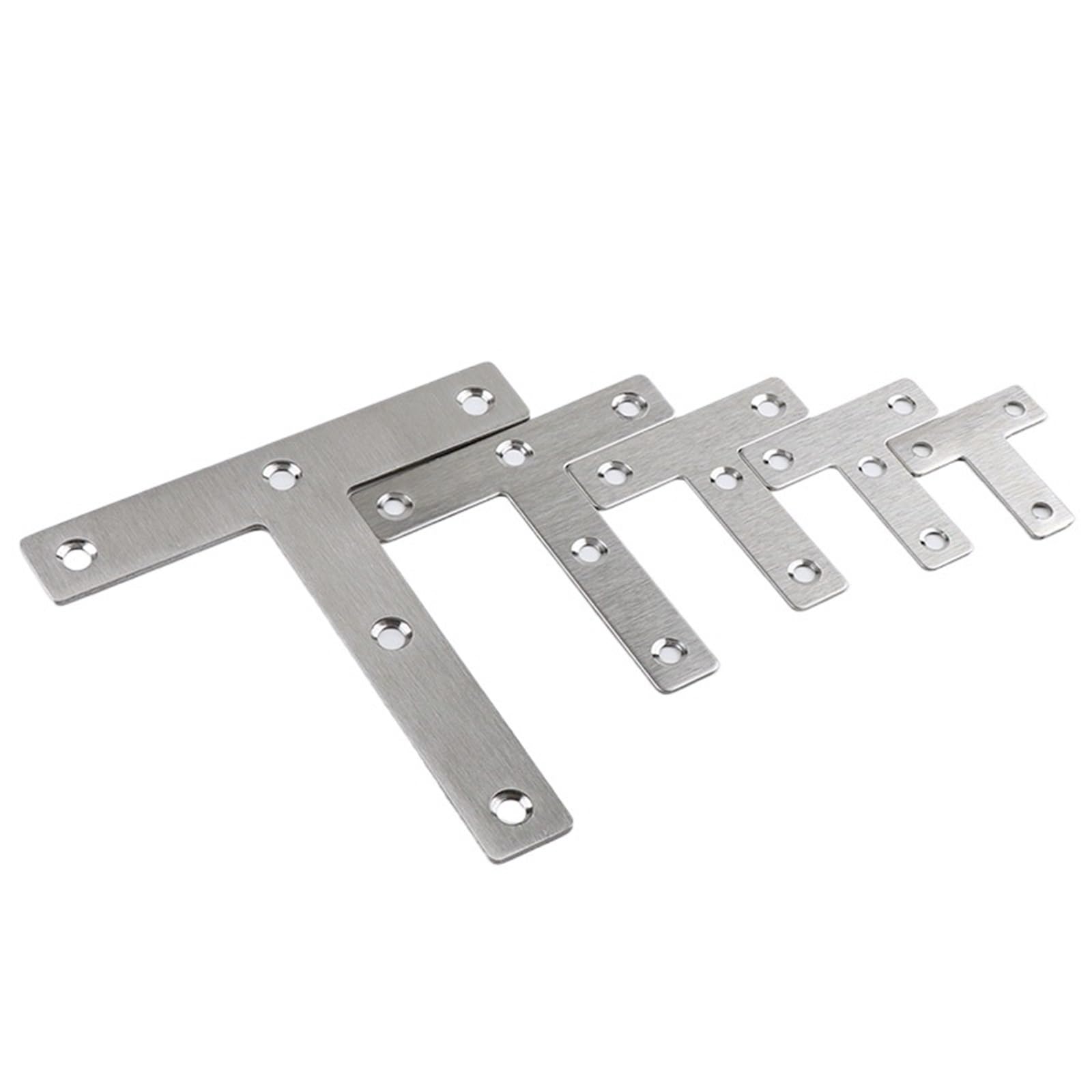 Gvzugm T-80X80 20Pcs T Shaped Mending Plate Right Angle Brackets Repair Joint For Diy Tools(T-80X80)
