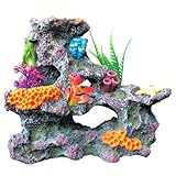 majoywoo Aquarium Coral Reef Decor, Artificial Resin Fish Tank Accessories, Goldfish Betta Fish Hideout