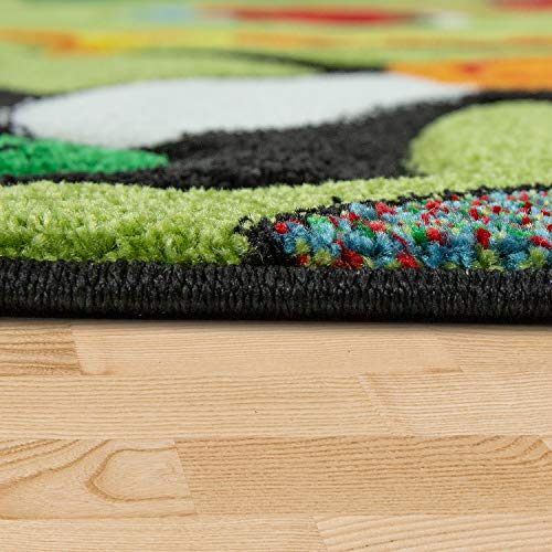 Vloerkleed voor in de kinderkamer kinderkamer jungledieren giraf leeuw aap nijlpaard groen, Maat:80x150 cm - Afbeelding 4