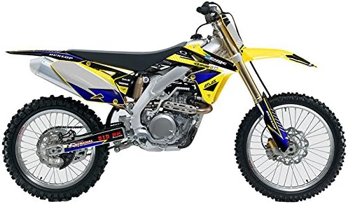 2007-2009 RMZ 250 Surge Yellow Senge Graphics Complete Kit Compatible with Suzuki