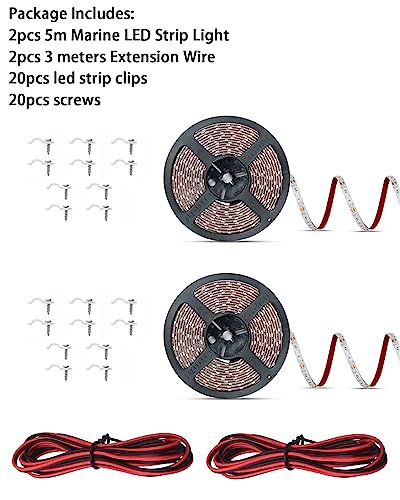 image for Seaponer Marine Led Strip Lights, Pontoon Light Strip for Jon Bass Boa