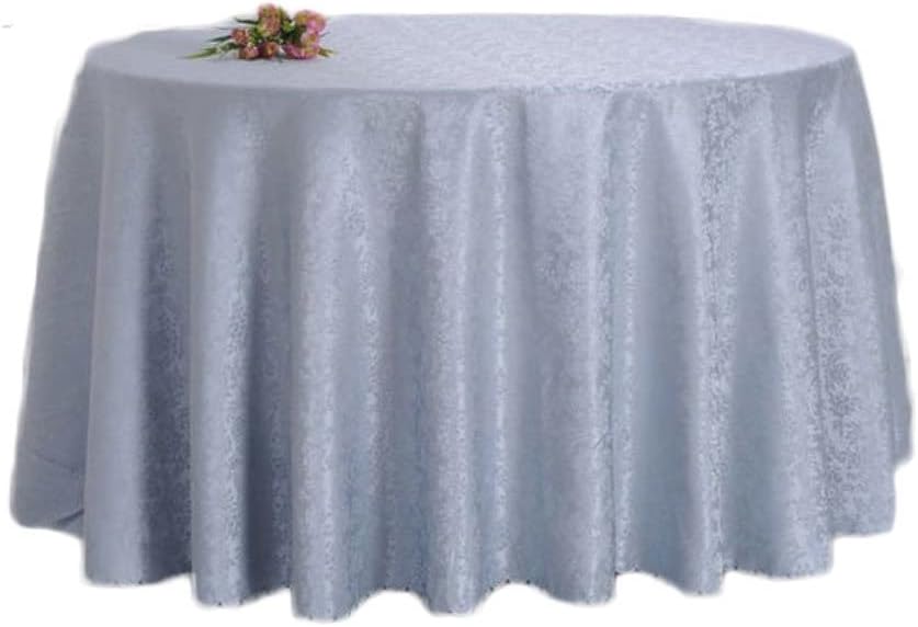 Round tablecloth hotel tablecloth restaurant tablecloth table skirt table wine red champagne silver gray round table tablecloth (Color : Grey, Size : 320cm)