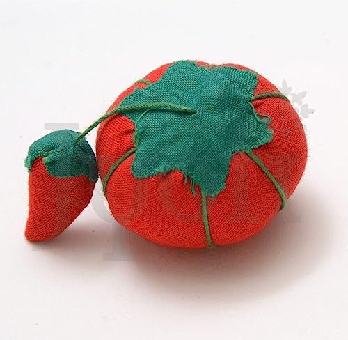 Image of Jyoti Pin Cushion - Tomato Shape, Hijab Pin Wearable Needle Cushion, Sewing, Crafting, Quilting, Cross Stitching, Organize Needles & Pins, Pillow Pin Holder for Sewing DIY Handcraft Tools - Pack of 5