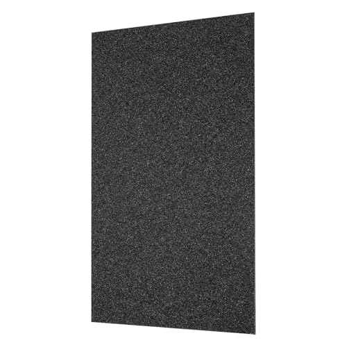 Image of MECCANIXITY 1 Pcs Black Glitter Acrylic Sheets 1 /8 inch Thickness 12 inch x 8 inch Glossy PMMA Fluorescent Plastic Sheets Extruded Translucent Blanks for DIY Art Crafting Laser Cutting & Engraving