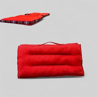 Handmade Foldable Meditation Cushion – Cotton Floor Seat Pad with Handle | Ethnic Tibetan-Style Yoga Mat for Mindfulness, ... Price In India