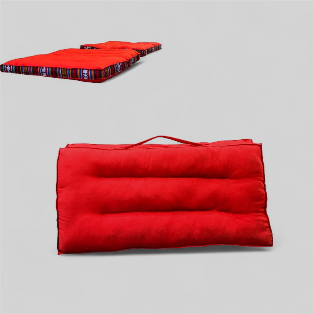 Handmade Foldable Meditation Cushion – Cotton Floor Seat Pad with Handle | Ethnic Tibetan-Style Yoga Mat for Mindfulness, ... - Review, Price and Buying Guide