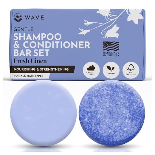 Fresh Linen Shampoo And Conditioner Bar Set - 100% Vegan Shampoo And Conditioner - Plastic Free Solid Shampoo And Conditioner - Handmade In The USA