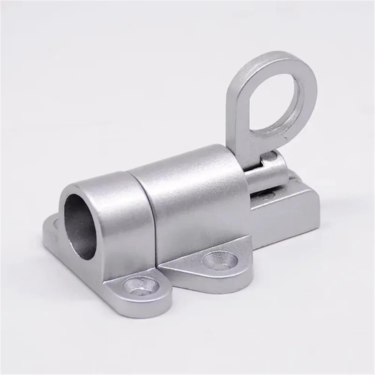 Aluminum Alloy Door Latch Spring Bounce Bolt Hardware Gate Lock + Screws 1Pcs