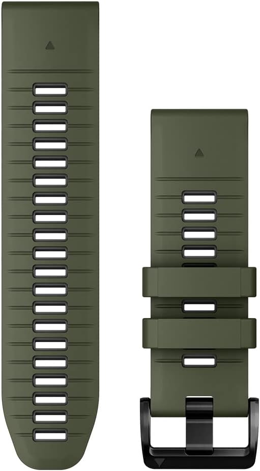 Garmin QuickFit Watch Bands (26mm), suitable for selected fēnix-, epix-, Descent-, D2-, Instinct-, Forerunner- and Tactix series smartwatches, Original accessory, Silicone, Moss/Graphite