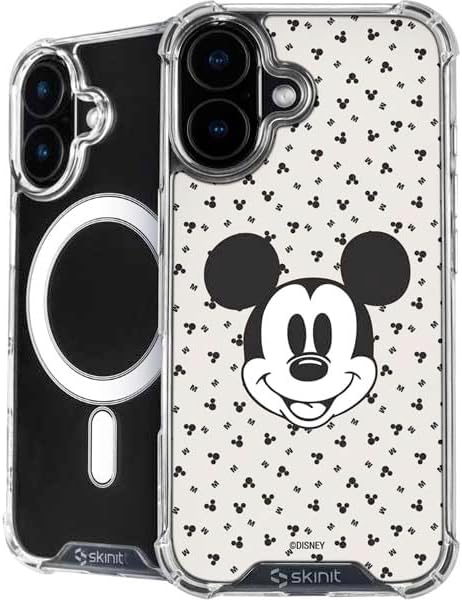 Skinit Phone Case Compatible with MagSafe iPhone 16 - Officially Licensed Disney Mickey Mouse Body Design