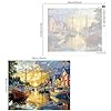 Lxmsja Fishing Boats Paint by Numbers Kit for Adults, Harbor Acrylic Paint by Numbers for Adults Beginner, DIY Craft Supplies Oil Painting Kits for Home Wall Decor 20x16 inch (No Frame) #5