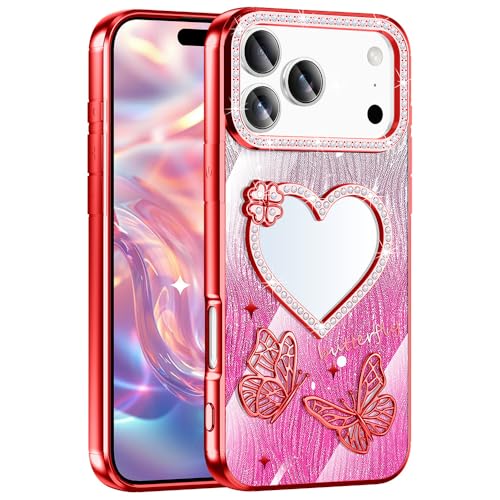 Coque iPhone 17 Pro Caseative paillettes noire et MagSafe