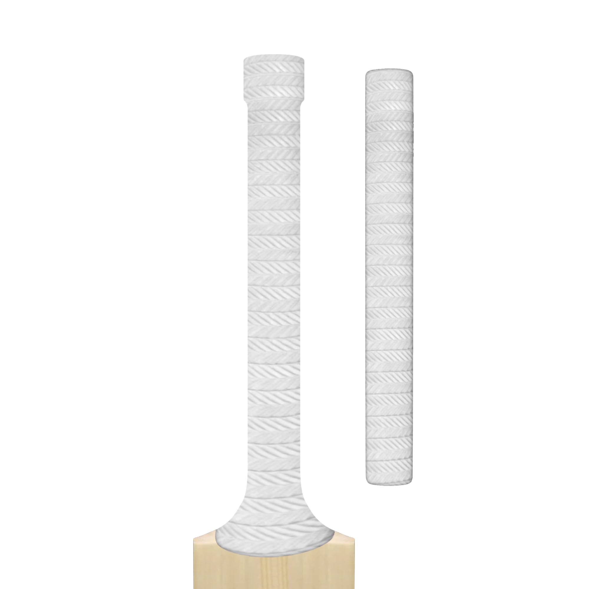Cricket Bat Grips – Premium Rubber Cricket Bat Grip Tape for Maximum Hold & Shock Absorption | 4 Styles | Multi-Color | Pack of 1| Durable Bat Grips Cricket (1, White, Grooved)