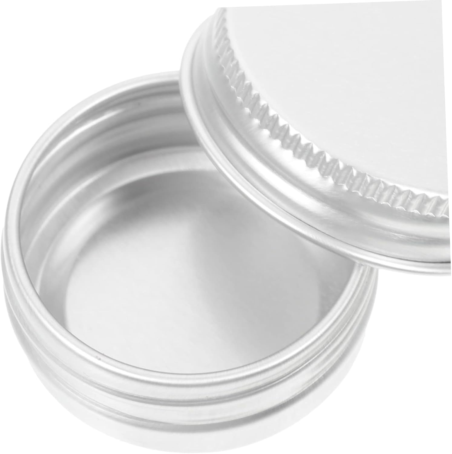 24pcs Aluminum Round Tin Jars with Screw Lid Refillable Metal Containers for Candle Making Cosmetics Beads and Craft Storage Silver Storage Cans