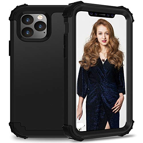 Coque iPhone 11 Pro antichute noire résistant aux impacts avec silicone souple