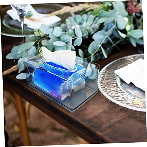 Boîte à mouchoirs transparente en PS avec rangement léger et élégant