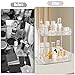 TENDER EPOCH 2-Tier Bathroom Counter Organizer Countertop Storage, Dresser Organizer Vanity Tray for Makeup, Perfume Organizer Cosmetics Skincare Shelf - Clear