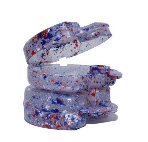 JES Orthodontics Dental Retainer Box - Color: USA - Red, White and Blue (Pack of 2pcs)