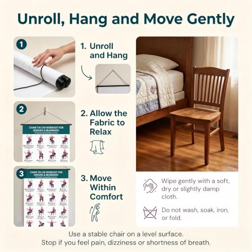 Tai Chi Chair Workout Chart for Seniors and Beginners, 16 Seated Exercises - image 5