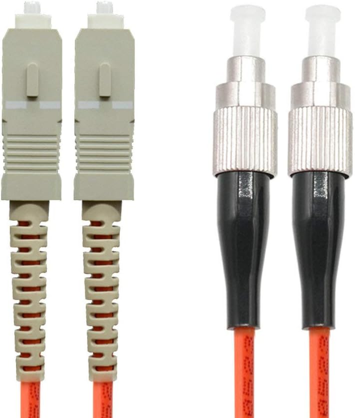 50M 164ft LC to ST OM1 Fiber Cable Optic Patch Cord Jumper Duplex Multi-Mode 62.5/125 LC-ST,50Meters,Orange