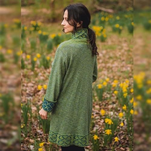 Celtic Knot Cavan Long Mull Jacket 100Silk Linen for Women4