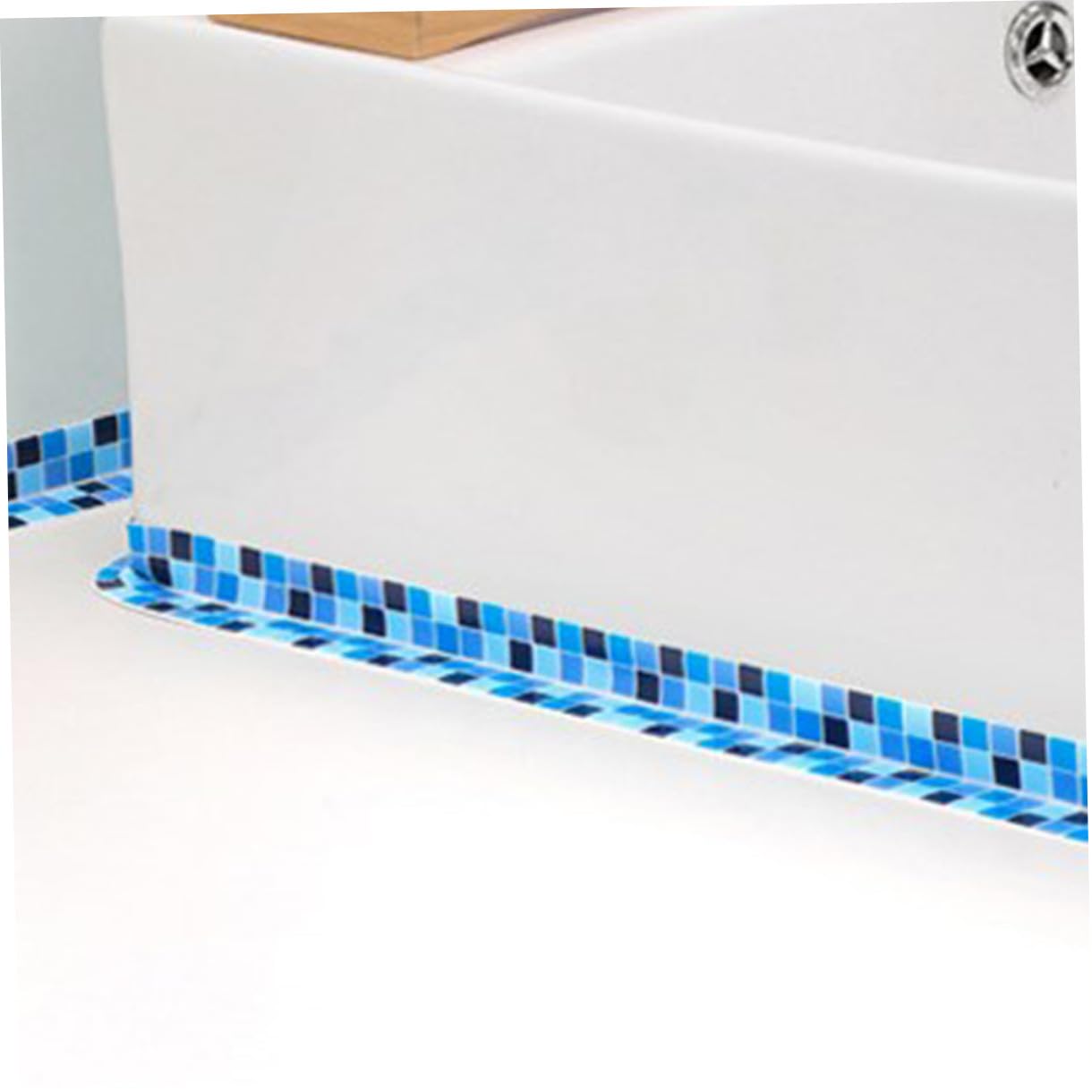 Self Adhesive Caulk Strip Tape, 2Pcs Acrylic Blue Waterproof Sealer