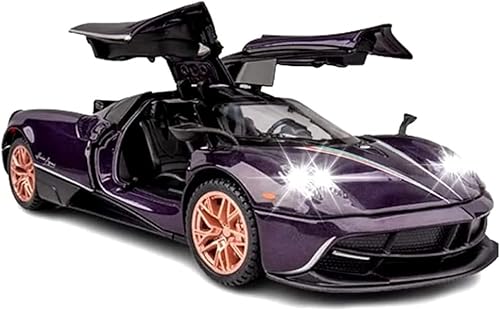 JaBuBeaGup 1 Juguete modelo de coche deportivo Pagani de aleación con iluminación y música, función de tracción, regalo para niños, niños y niñas,