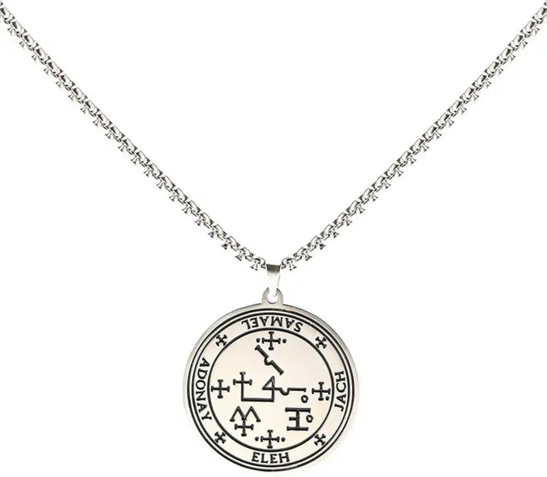 Arcangelo Raffaele Sigillo Amuleto Collana – Patrono Dei Viaggiatori, Gioiello Protettivo In Acciaio Inox, Regalo Unisex Vintage - 2