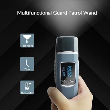 JWM Security RFID Guard Patrol Tour System, Flashlight, Free Multilingual Software Available, 2.4G Card for Long Distance Reading (30m), Industrial-Grade Patrol Equipment