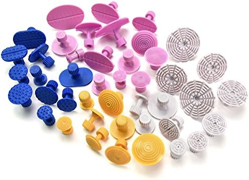 Wcaro Dent Removal Puller Tabs 44pcs Automotive Paintless Dent Repair Tools Glue Pulling Tabs Car Body Dent Remover Tool Glue Puller Sets Tabs