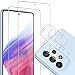 Produktbild 2 Stück Panzer Schutz Glas Folie für Samsung A53 5G und 2 Kameraschutz Schutzglas, 9H Härte Anti-Kratzen Anti-Öl HD Klar Displayschutzfolie Kompatibel mit Samsung Galaxy A53 Panzerfolie