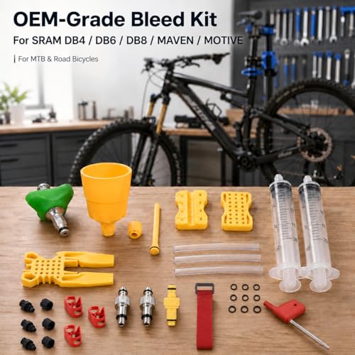 KACHAA Bike Brake Bleed Kit for SRAM DB4 DB6 DB8 Maven Motive, Mineral Oil Hydraulic Disc Brake Bleeding Tool Set for MTB Road Bicycle Brake Maintenance by KACHAA - Image 5