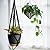 Bouqlife Macrame Plant Hangers with Pots Included Set of 3