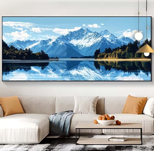 Kit Diamond Painting complet montagne 60x130cm pour broderie diamant adulte