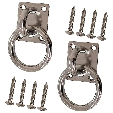 Ceiling Hook Pad Eye Plate 304 Stainless Steel Wall Mount Hook Heavy Duty for Hanging (M10) Cover