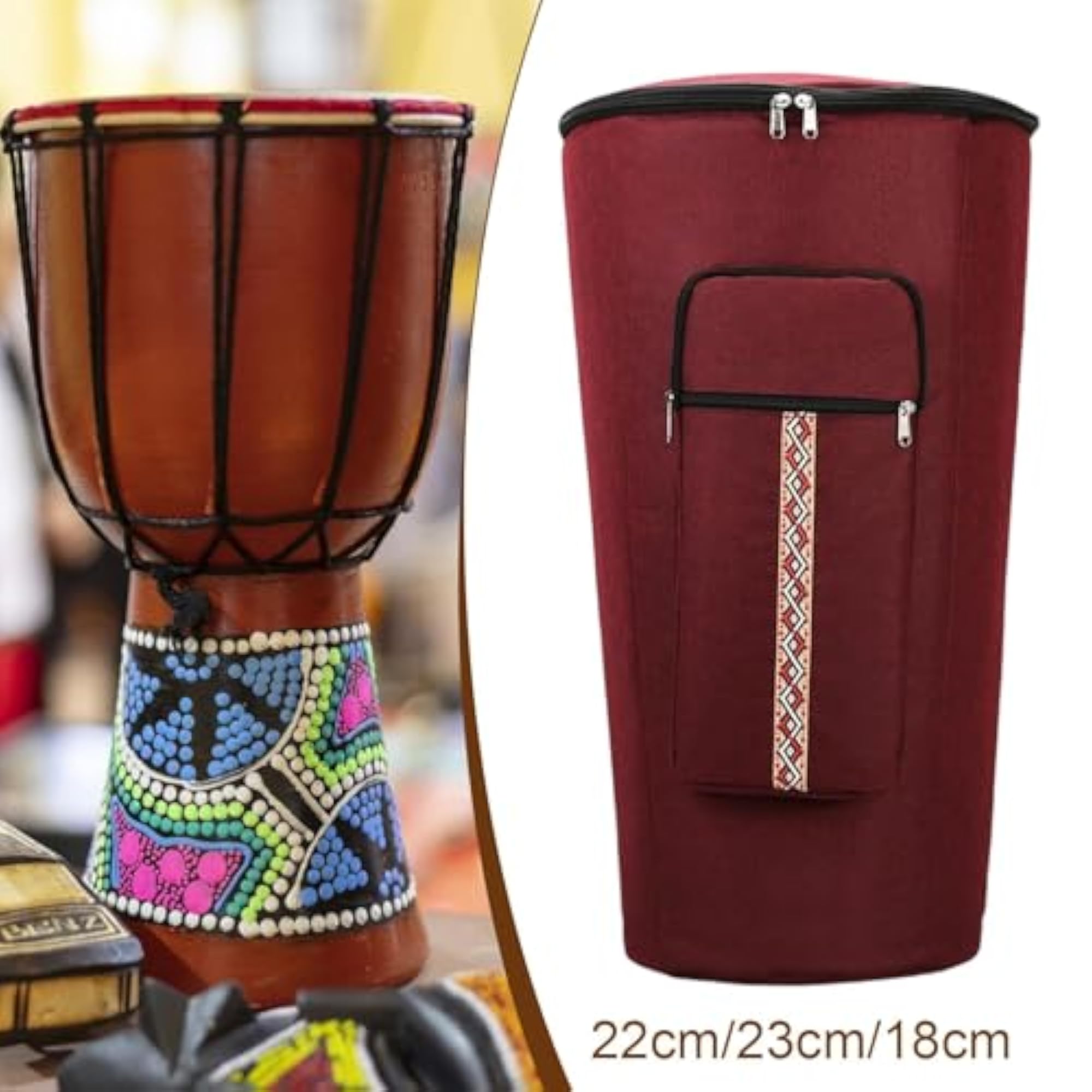 Thickened Djembe Bag for 9 Inch Drum