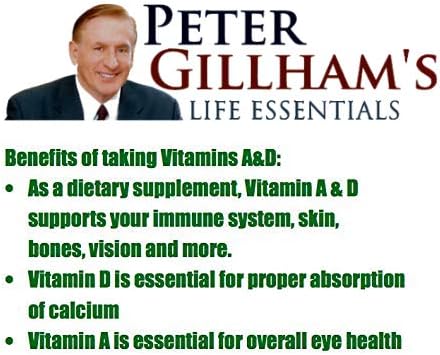 Life Essentials Vitamina A y D 500 Cápsulas Peter Gillham's miniatura 3
