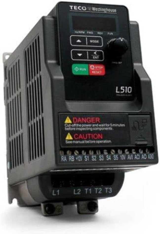 Teco Variable Frequency Drive, 1 HP, 115 Volts 1 Phase Input, 230 Volts 3 Phase Output, L510-101-H1, VFD Inverter for AC motor control