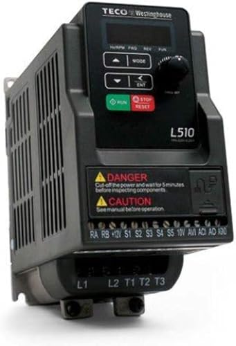 Teco Variable Frequency Drive, 1 HP, 115 Volts 1 Phase Input, 230 Volts 3 Phase Output, L510-101-H1, VFD Inverter for AC motor control
