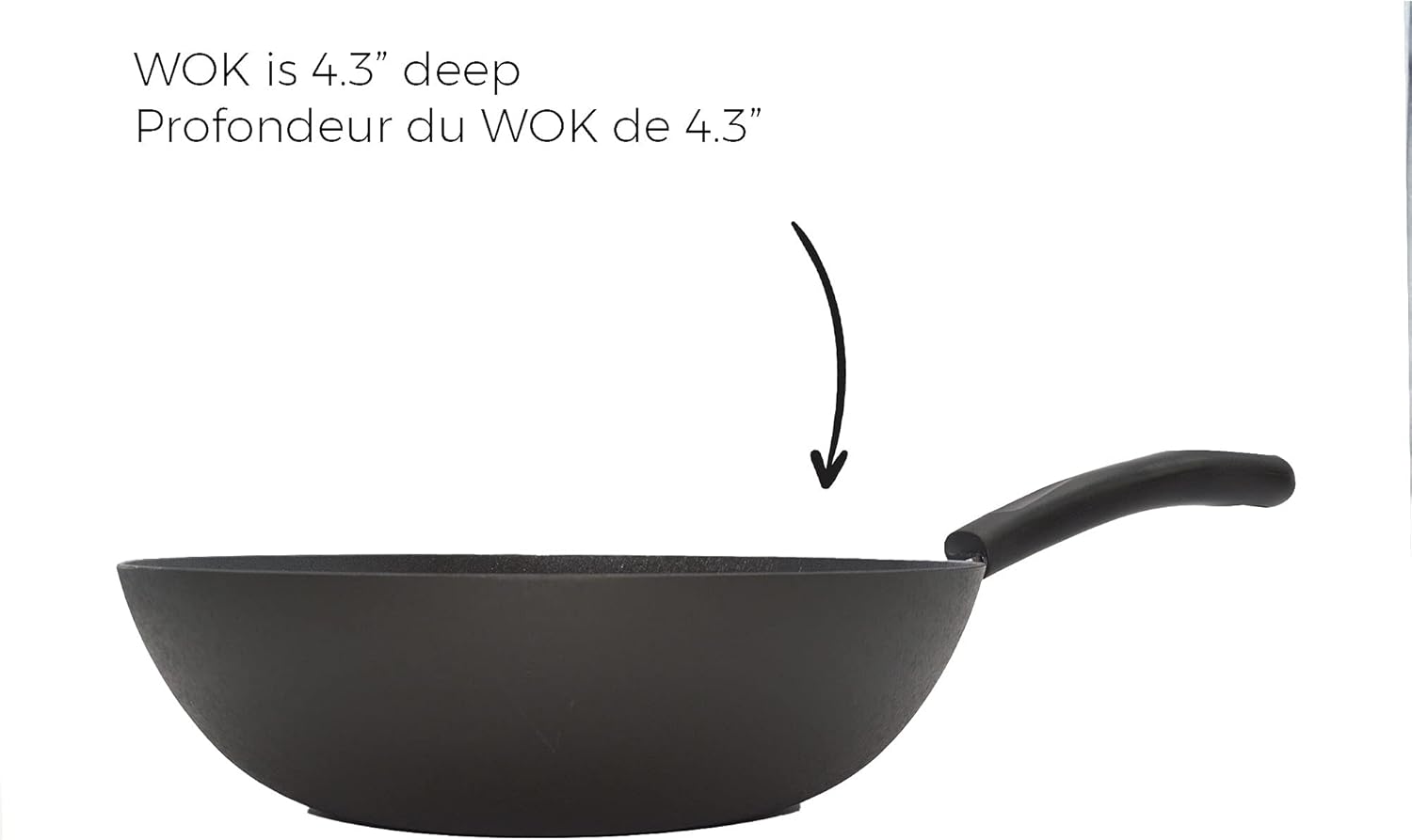 Starfrit 12IN LT CST IRN WOK W/BKL