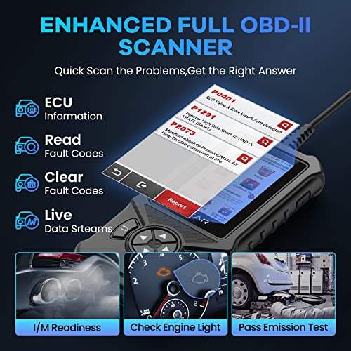 Mucar Cde900 Obd2 Scanner, Full Obd2 Car Code Reader Diagnostic Scan Tool, 4" Touchscreen & Android 6.0, Autovin, Emission Test, Live Data, Dtc Lookup, One-Click Update & Print, 2Gb Ram Runs Fast #TOP2