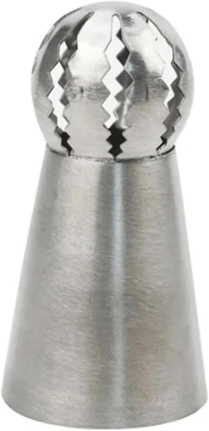 Piping Tips 1 Pcs Pastry Nozzles Stainless Steel Icing Tips Nozzles Ball Decorating Tips Icing Frosting Nozzles Pastry Tips Supplies(B)