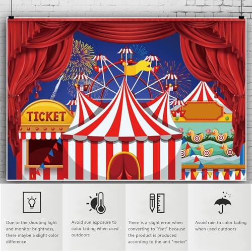 Toile de fond photo cirque pour créer un photobooth lors d'un goûter d'enfants