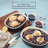 CorningWare Ceramic Bakeware Set with Lids Chip and Crack Resistant Stoneware Baking Dish, Microwave, Dishwasher, Oven, Freezer and Fridge Safe, 10-Piece French Navy #4