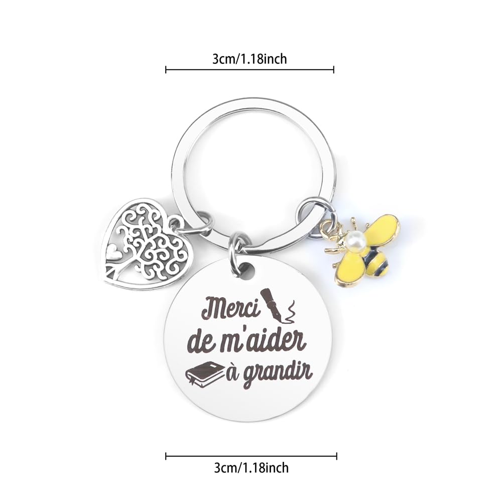 Piglagogo Merci Maitre Porte Clef Maitresse, Idee Cadeau Fin D'année Pour Directrice D'école Pour Atsem Maternelle Pour Enseignant