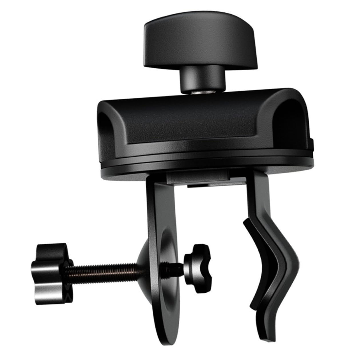 BESPORTBLE Mic Clamp Microphone Desk Mount Clip for Recording Live Music Events Speeches Compact Design Ergonomic Rotating Knob Versatile Microphone Stand