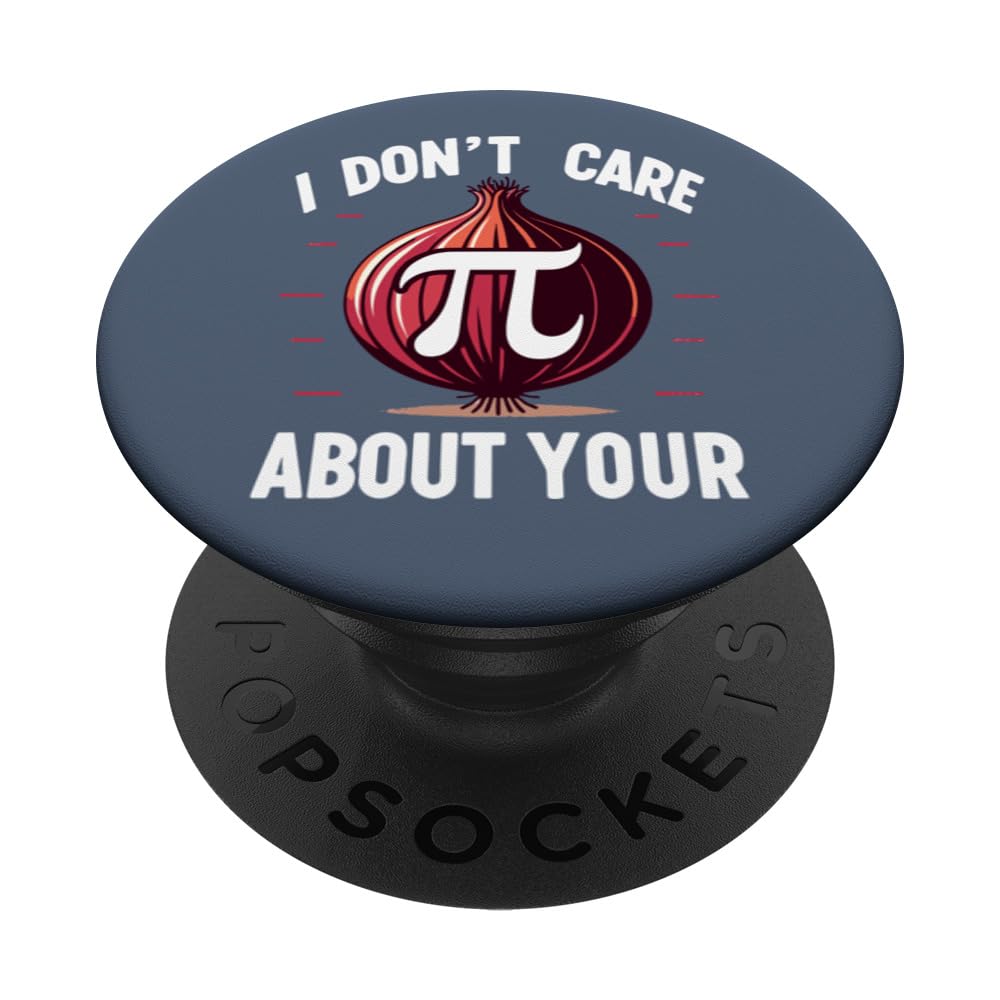 Vintage Pi Pun I Don't Care About Your Opinion Pi Onion Math PopSockets Swappable PopGrip, Black