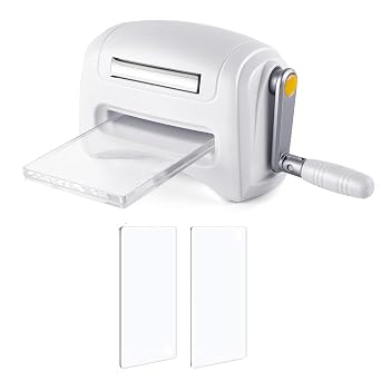 Mini Manual Die Cutting and Embossing Machine with 2 Pair Small Cutting Pads for Die Cutting Embossing Paper Card Craft Dies Cutter Photo Album Decorative Craft Scrapbooking Supplies